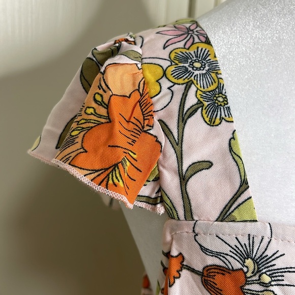 NWT Lottie & Holly Women’s Band Of Gypsies Mini Floral Summer Dress Size Large - Picture 9 of 11